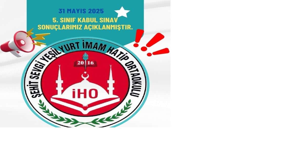  31 Mayıs 5. Sınıf Kabul Sınav Sonuçları Açıklanmıştır. 